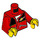 LEGO Red Minifigure Torso Jacket with Zippered Pockets with Space Logo on Black (973 / 76382)