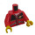 LEGO Rosso Minifigure Busto Giacca con Zippered Pockets con Spazio logo su Nero (973 / 76382)