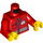 LEGO Red Minifigure Torso Mailman Zippered Jacket with Envelope Icon (973 / 76382)