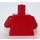 LEGO Red Minifigure Torso Undecorated with Red Arms and White Hands (973 / 76382)