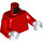 LEGO Red Minifigure Torso Undecorated with Red Arms and White Hands (973 / 76382)