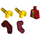 LEGO rouge Minifigure Torse avec Bodice Dress avec Beige Floral Insert (76382 / 88585)