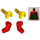 LEGO rot Minifigure Torso mit Green Overalls Bib over Plaid Shirt (973 / 76382)