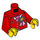 LEGO Red Minifigure Torso with Red Riding Jacket, Pink Necktie and Rosette (973 / 76382)