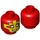LEGO Red Mister Miracle Minifigure Head (Recessed Solid Stud) (3626 / 66055)