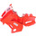 LEGO rouge Moto Fairing avec Feu logo et &#039;60000&#039; Autocollant (52035)