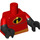 LEGO Rood Mr. Incredible Minifiguur Torso met streep aan de onderzijde (973 / 16360)