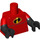 LEGO Rood Mr. Incredible Minifiguur Torso zonder streep aan onderzijde (973 / 16360)