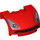 LEGO rouge Mudgard Bonnet 3 x 4 x 1.3 Incurvé avec grise Headlights (18321 / 98835)