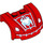 LEGO Rosso Mudgard Bonnet 3 x 4 x 1.3 Curvo con Spiderman Ragno con Web (98835 / 102268)