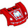 LEGO rouge Mudgard Bonnet 3 x 4 x 1.3 Incurvé avec Spiderman Araignée avec Web (98835 / 102268)