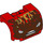 LEGO rouge Garde-boue Bonnet 3 x 4 x 1.7 Incurvé avec Angry Affronter (33694 / 93587)