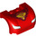 LEGO rouge Garde-boue Bonnet 3 x 4 x 1.7 Incurvé avec &#039;PISTON CUP&#039; (70112 / 93587)