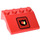 LEGO Red Mudguard Slope 3 x 4 with Fire Logo Sticker (Medium) (2513)