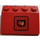 LEGO Rød Skvettskjerm Skråning 3 x 4 med Brann logo Klistremerke (Medium) (2513)