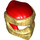 LEGO Red Ninjago Hood with Pearl Gold Wrap (4910)