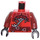 LEGO Rood Ninjago Kai Minifiguur Torso met Donkerrood Armen en Zwart Handen (973 / 76382)