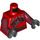 LEGO rot Ninjago Kai Minifig Torso mit Dark rot Arme und Schwarz Hände (973 / 76382)