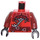 LEGO rot Ninjago Kai Minifig Torso mit Dark rot Arme und Schwarz Hände (973 / 76382)