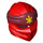 LEGO rouge Ninjago Wrap avec Dark rouge Headband avec Jaune Ninjago Logogram (40925 / 51543)