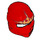 LEGO Red Ninjago Wrap with Ridged Forehead with Fire Energy Symbol (10656 / 98133)