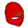 LEGO Red Ninjago Wrap with Ridged Forehead with Gold Ninjago Logogram (19763 / 98133)