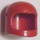 LEGO Red Old Helmet with Thin Chinstrap, Undetermined Dimples