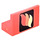 LEGO Red Panel 1 x 2 x 1 with Flame with Square Corners (4865)