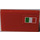 LEGO Rood Paneel 1 x 2 x 1 met Italiaans Vlag (Rechts) Sticker met vierkante hoeken (4865)