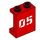LEGO rot Panel 1 x 2 x 2 mit &#039;05&#039; mit Seitenstützen, Hohlbolzen (6268 / 105767)
