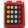 LEGO rouge Panneau 1 x 2 x 2 avec Circles et Squares Autocollant sans supports latéraux, tenons pleins (4864)
