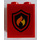 LEGO Red Panel 1 x 2 x 2 with fire logo Sticker with Side Supports, Hollow Studs (6268)