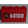 LEGO Red Panel 1 x 4 x 2 with 60108 and Fire Logo Sticker (14718)