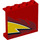LEGO rot Panel 1 x 4 x 3 mit Lightning McQueen Gelb flash Ende mit Seitenstützen, Hohlbolzen (33890 / 60581)