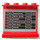 LEGO rouge Panneau 1 x 4 x 3 avec Trans Schedule &quot;Bangkok, New York&quot; Autocollant sans supports latéraux, tenons pleins (4215)