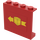 LEGO Red Panel 1 x 4 x 3 with Yellow Box and Arrow (Left) Sticker without Side Supports, Solid Studs (4215)