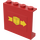 LEGO Red Panel 1 x 4 x 3 with Yellow Box and Arrow Model Right Side Sticker without Side Supports, Solid Studs (4215)