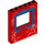 LEGO rouge Panneau 1 x 6 x 6 avec Fenêtre Coupé avec Bleu stone Fenêtre Cadre avec Araignée webs (15627 / 36809)