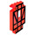 LEGO Red Panel 2 x 5 x 6 with Window with Black Half-Timber (4444)
