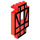 LEGO Rosso Pannello 2 x 5 x 6 con Finestra con Nero Half-Timber (80582 / 80587)