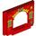 LEGO rouge Panneau 4 x 16 x 10 avec Gate Trou avec Feu Entrance (15626 / 78211)