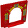 LEGO Red Panel 4 x 16 x 10 with Gate Hole with Fire Entrance (15626 / 78211)