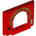 LEGO Rood Paneel 4 x 16 x 10 met Gate Gat met Geel Boog Decoratie (15626 / 24824)