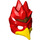 LEGO rot Phoenix Maske mit Gelb Schnabel mit Copper Forehead (16656 / 17398)
