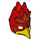 LEGO Red Phoenix Mask with Yellow Beak with Gold Headpiece (16656 / 17399)