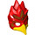 LEGO rot Phoenix Maske mit Gelb Schnabel mit Gold Headpiece (16656 / 17399)