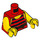 LEGO Red Pirate Torso with Black and Red Stripes Shirt (973 / 76382)