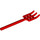 LEGO Rouge Pitchfork avec plastique souple et fond plat (95345)