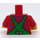 LEGO rot Plaid Shirt mit Green Overals Torso (973 / 76382)