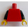 LEGO rouge Plaine Torse avec Noir Bras et Jaune Mains (973 / 76382)